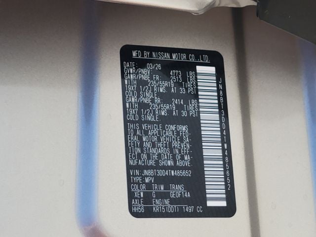 2026 Nissan Rogue Platinum